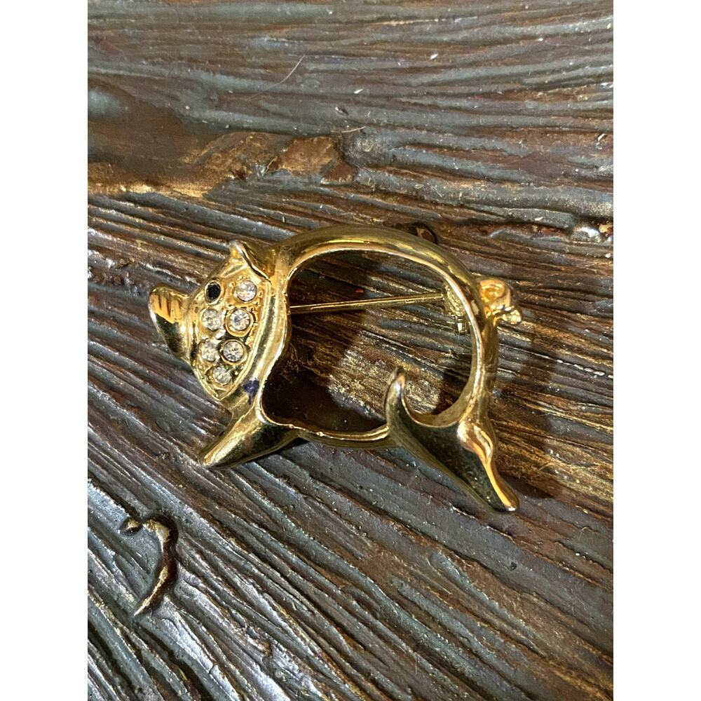 Vintage Rhinestone Pig Brooch Charlottes Web Farm